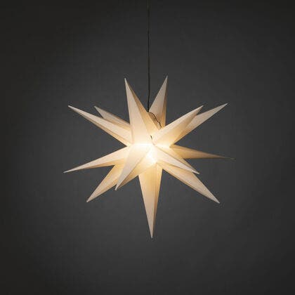 3-D Plaststjärna vit 60 cm