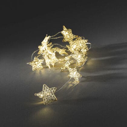 Metal Star Light Set Gold