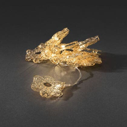 Slinga guld blommor 10 LED