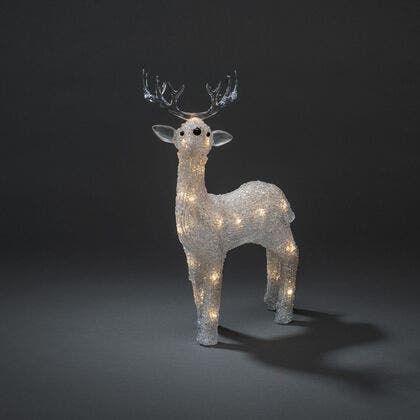 Acrylic Reindeer 24 LED B/O