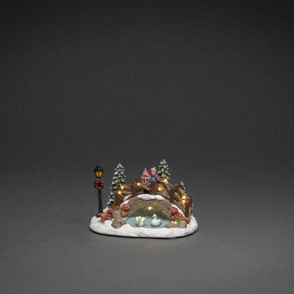 Fiberoptisk bro över damm