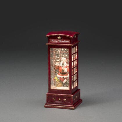 Vattenfylld lykta telefonkiosk