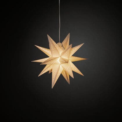 3D Papierstern, 45cm, weiss