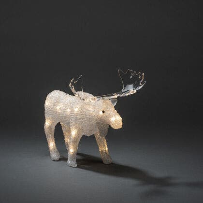 B/O Älg akryl 21 cm 24 LED