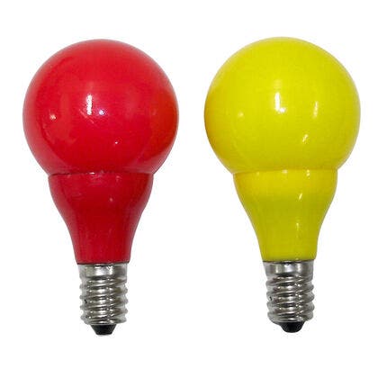 Reservlampa E14 röd/gul LED