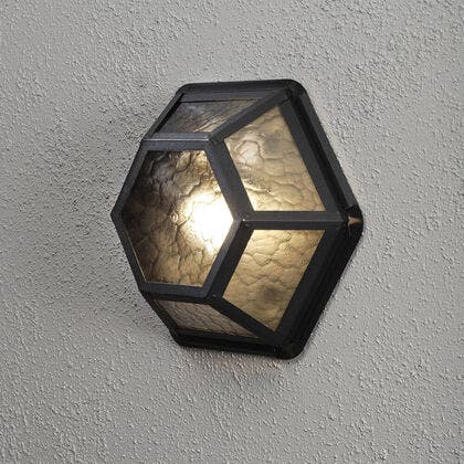Castor väggplafond E27 svart