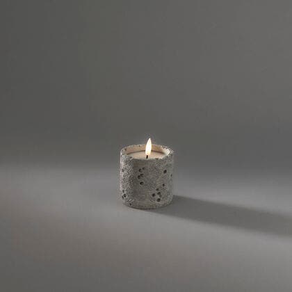 Batteriljus betong grå, 8 cm