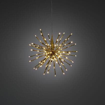 Dekorationsboll spröt guld LED