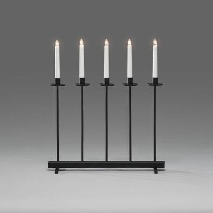 Elljusstake 5 lj metall svart