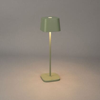 Capri bordslampa grön/grå USB