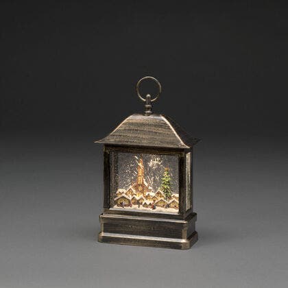 Vattenfylld lykta julmarknad