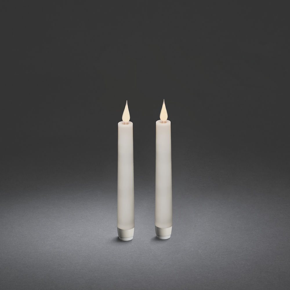 weiss, 2er-Set, LED Kerzen