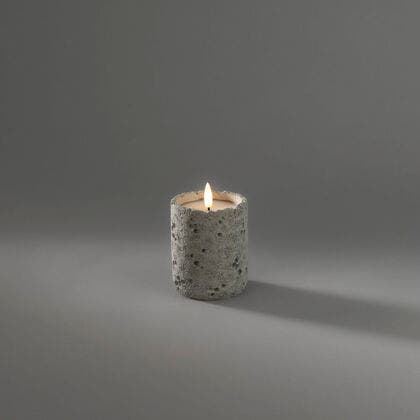 Batteriljus betong grå, 10 cm