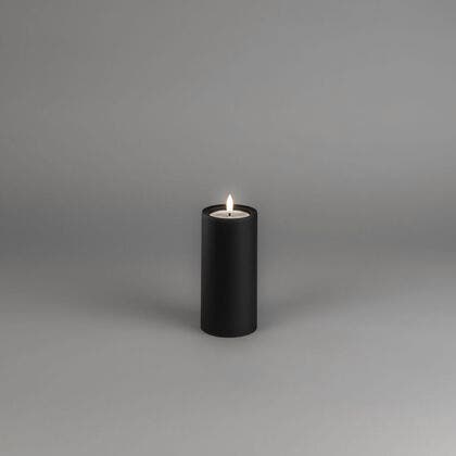 LED candle Black 15cm 2xAA