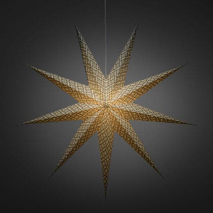 Weisser Papierstern, perforier